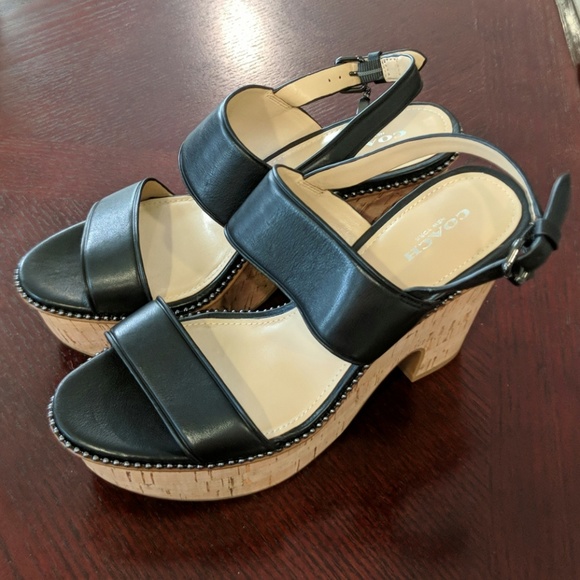 Coach Shoes - Coach Quartz Wedge Sandals Shoes Brand New